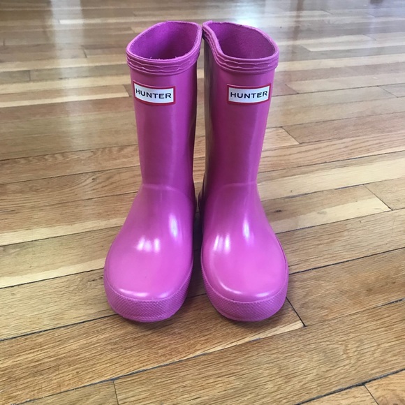 Hunter Other - Hunter Boots Hot Pink Rubber Childrens UK 9 US 10